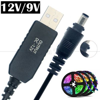 kopen Hoge kwaliteit 5V USB tot 12V Uitgang DC 5.5x2.1mm Lock Connector Booster Set Up Power USB kabel voor Led Strip String Lights Bulb online manufacture