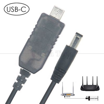 kopen USB Type C tot DC 5.5x2.1mm 8.4v 7.4v 6v 4.5v 3.6v 3v 2.4v 9v 12v Uitgangskabel voor Wifi Router Led Light Strip Circuit online manufacture