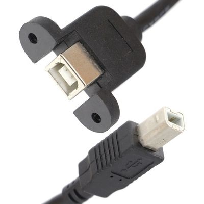 kopen Schroefvergrendeling Mini Micro B Type C RJ45 Ethernet Male to Female USB Panel Mount Extension Cable online manufacture