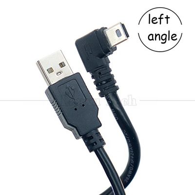 kopen Aanpassing 90 graden linkerhoek USB A Male tot MINI 5P USB kabel voor PS3 controller camera online manufacture