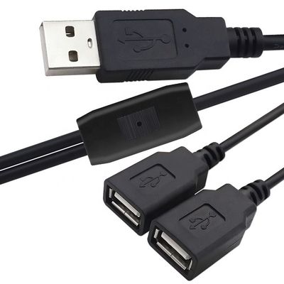 kopen 1m 2m 1 man tot 2 vrouw Y-vormige USB-splitterkabel voor opladen online manufacture