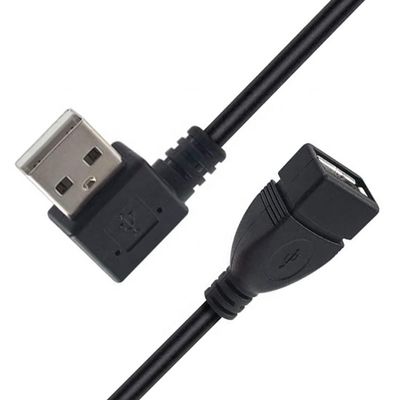 kopen 0.3M 1M 2M 3M 90 graden rechts links hoek man tot vrouw USB 2.0 Type A verlengkabel online manufacture