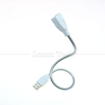 kopen Flexibel metalen roestvrij slang man tot vrouw USB-oplaadverlengingsadapterkabel voor LED-lampventilator online manufacture