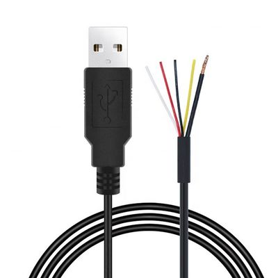 kopen CUSTOM Shield USB 2.0 een man tot gestript geblokkeerd 4 draden open eind staart kaal eind kabel online manufacture