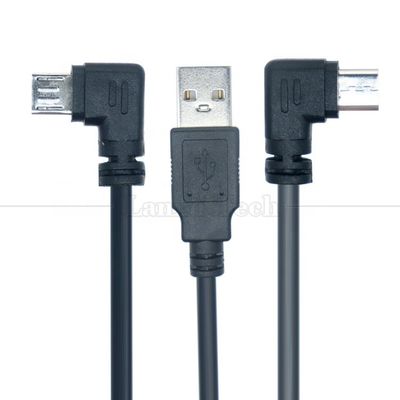 kopen 90 graden rechthoek Micro B Male tot USB Type A Male Extension Data Charger Cable voor tablet online manufacture