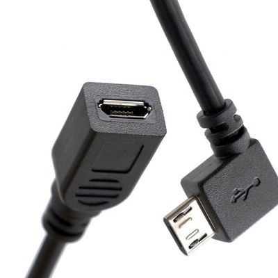 kopen 90 graden links rechts omhoog naar beneden hoek man tot vrouw Micro B USB 2.0 verlengkabel online manufacture