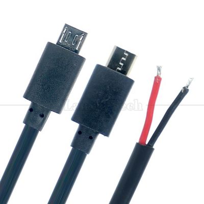 kopen Hoogwaardige zware stroom 20AWG Pigtail End Power Charging Micro USB Male Bare Wires Cable Voor Raspberry Pi Tablet online manufacture