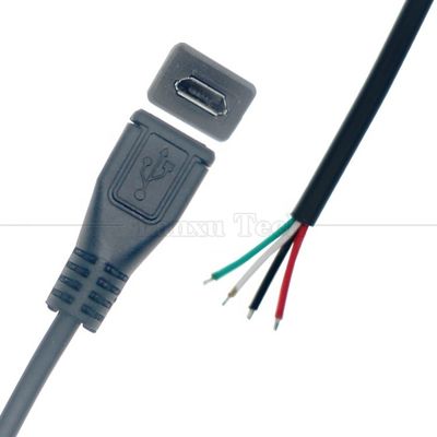 kopen OEM Data Charging Micro b 5 PIN USB Mannelijk Vrouwelijk tot open 2 4 Kernen Naakte draden Pigtail kabel online manufacture