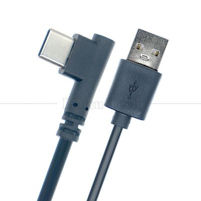 kopen Hoogwaardige 1M 2M 3M 5M 2A 24AWG 90 graden rechthoekige USB Type C kabel voor telefoon tablet camera online manufacture
