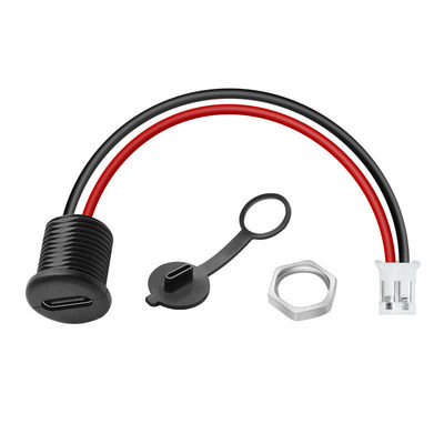 IP67 IP68 Waterdicht Cap USB Type C Vrouwelijke stopcontact Jack tot 2 pin PH 2.0 XH 2.54 SH1.0 VH ZH MX Connector kabel