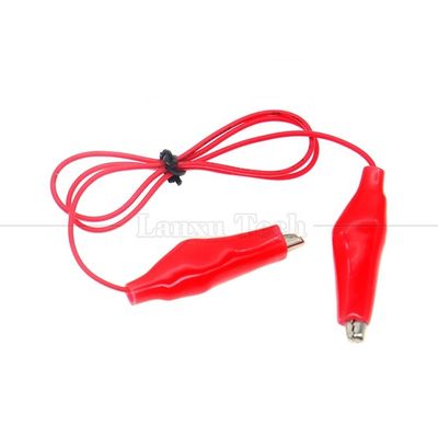 Zwart Rood Elektrical Alligator Crocodile Clamps Clips Battery Power Test Cable