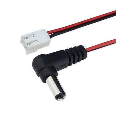 Custom OEM DC Barrel Jack naar JST XH 2 Pin 2.54 Pitch Power Cable