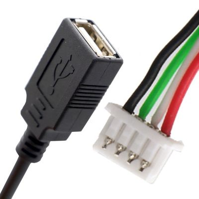 OEM-assemblage USB A Vrouwelijk naar JST 2 3 Pin PH XH 1.0mm 1.5mm 2mm Connector Pitch Cable
