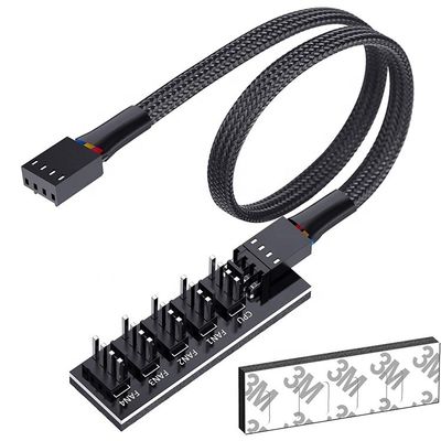 1 tot 5 manieren 4 Pin Splitter PWM PC Fan Hub Power Supply Cable voor ATX Computer Case 4 Pin en 3 Pin koelventilatoren