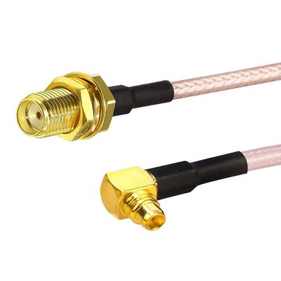 RG316 90 graden rechthoek MMCX Man tot SMA Vrouwelijke Antenne Pigtail RF Coaxial Cable