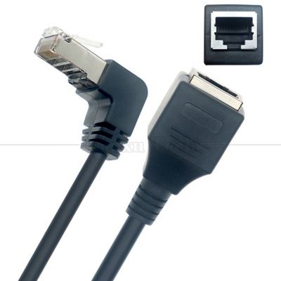 90 graden hoek RJ45 man tot RJ45 vrouw Socket Cat5e Ethernet Lan kabel