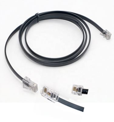 Custom Black RJ45 8P8C naar DSL RJ11 6P4C Telefoonmodem Wan kabel
