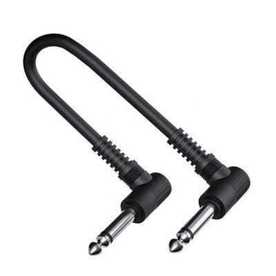 Custom 15cm 90 Graden Hoek 1/4 TS Jack Elektrisch Instrument Gitaar Patch Cable