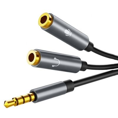Hoofdtelefoon microfoon Y Splitter 1 Man tot 2 Dual Vrouwelijk 3.5mm Jack Audio Splitter Adapter Kabel