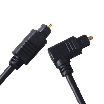 Hoogwaardige 90 graden hoek 24K goud SPDIF digitale optische audio Toslink kabel voor PS4 TV