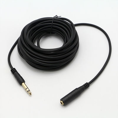 OEM 3M Gold 6.35mm Jack 1/4 inch TRS Man tot 1/4 inch TRS Vrouwelijke Audio Patch Jack Stereo Cable