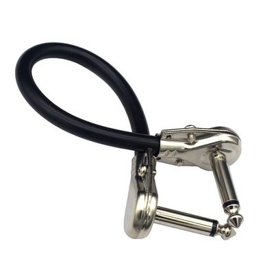 1/4 6,35 mm Zilver Gouden Rechte Hoek Mono TS Audio Jack Instrument Gitaar Patch Cable