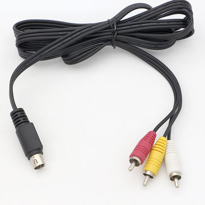 OEM 9-pin Mini Din naar RCA S Video Audio kabel voor TV-schermen Audio Video Receiver