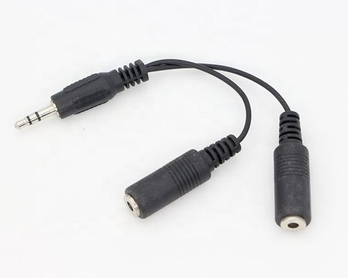 CUSTOM 3.5mm Jack 1 man tot 2 vrouw Y Splitter Koptelefoon Jack Mic PC Audio TRS Splitter Cable