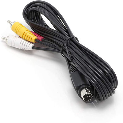 9 Pin Mini Din tot 3 RCA S Video Audio Kabel voor TV Displays Audio Video Receiver