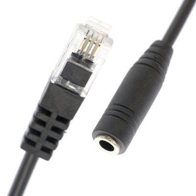 CUSTOM RJ9 RJ10 naar Vrouwelijke 3,5 mm Audio Jack Headset Adapter kabel voor kantoor telefoon
