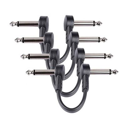 Op maat gemaakte korte 90 graden hoek 1/4 inch TS Jack Electric Instrument Guitar Patch Cable