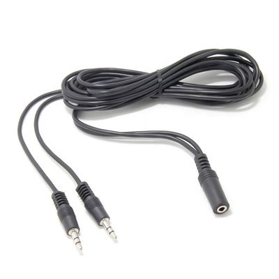 2 vrouwelijke naar 1 mannelijke 3,5 mm stereo jack koptelefoon luidspreker Audio Y Splitter kabel