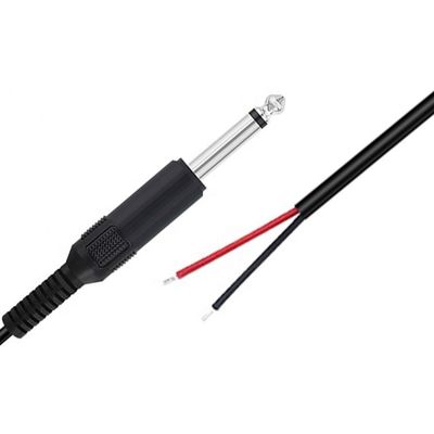 6.35mm 1/4 inch TS 2 Ploes Jack Mono Man Audio Plug to Bare Wire Open eindkabel voor microfoon