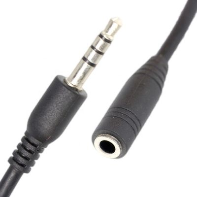 Korte 20cm 3,5mm 4 polen TRRS Man tot 3,5mm TRRS Vrouwelijke Stereo Aux Audio Extension Cable