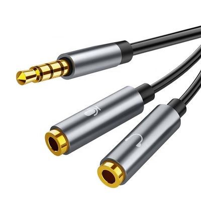1 Man tot 2 Vrouwelijke Headset Y Splitter 3,5 mm Jack Audio Splitter Cable
