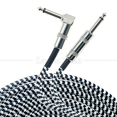 1M 3M 5M 1/4 Mono TS Jack Rechte hoek op rechte muziekinstrument Accessoire Versterker van het effect van de versterker Elektrische gitaar patch kabel