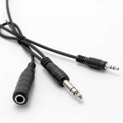 Y Splitter Man tot Vrouw 6.35mm 3.5mm TRS Microphone Stereo Jack Audio kabel