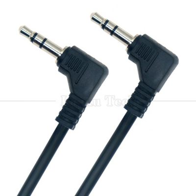 90 graden rechthoek man tot man 3 polen TRS 3,5 mm audio jack verlengkabel