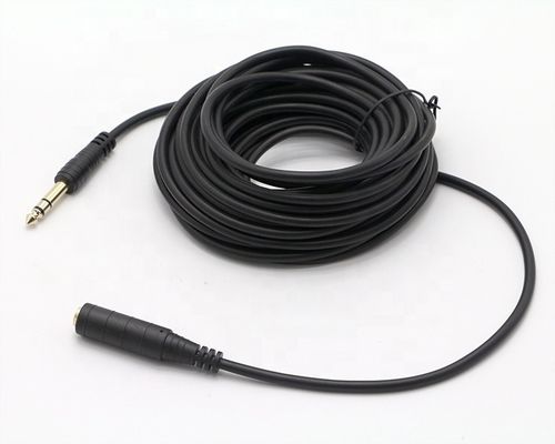 CUSTOM Gold Connector 6.35mm Jack 1/4 inch TRS Man tot 1/4 inch TRS Vrouwelijke Stereo Audio Jack kabel