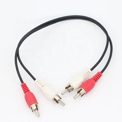 CUSTOM M 2M 3M TV Y Splitter 2 RCA Male naar 2 RCA Male Audio Video kabel