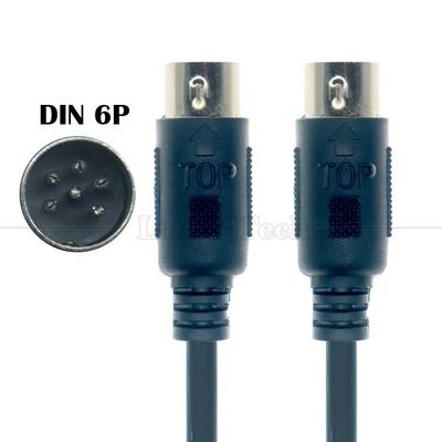Hoge kwaliteit schild van man tot man MIDI 6 PIN DIN serieverlengkabel voor audio toetsenbord microfoon gitaar
