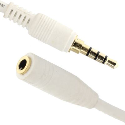 1m 2m 3m 3.5mm 4 polen TRRS Mannelijke Jack naar 3.5mm TRRS Vrouwelijke Stereo Aux Audio Extension Cable