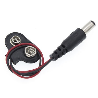 9V accu Snap Clip Connector To DC Male 5.5x2.1mm Barrel Jack Power Cable voor batterijhouders
