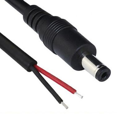 CUSTOM DC Mannelijke Vrouwelijke vat Jack 2.1x5.5mm naar Open Pigtail DC Power Cable