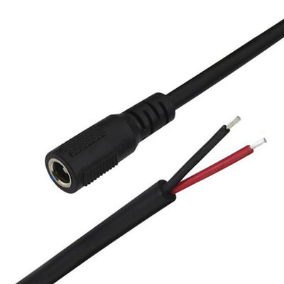 CUSTOM DC Supply Input Jack 2.1x5.5mm Mannelijk Vrouwelijk Socket Barrel Connector naar Open DC Pigtail Power Cable