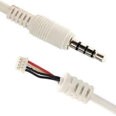 Op maat gemaakte witte 3,5 mm TRRS Audio DC Jack naar JST Connector 2,0 mm 2,54 mm Pitch Assembly Cable