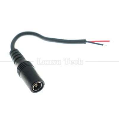 Op maat gemaakte DC Vrouwelijke vat Jack Plug 5.5x2.1mm Connector to Open Tinned Pigtail Wire Cable voor Led Light