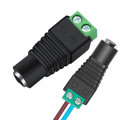 Solderloze 12v 24v 5.5x2.5mm 5.5x2.1mm Vrouwelijke DC-stroom aansluiting Jack Adapter voor CCTV-camera Led Strip Lights
