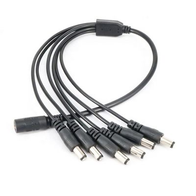 1 tot 6 manieren 1 Vrouw tot 6 Man 5.5x2.1 mm DC stroomtoevoer Splitter kabel voor CCTV camera LED strip
