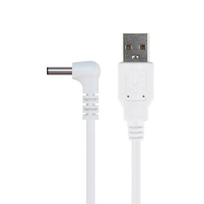 Wit Zwart 90 graden hoek 5.5x2.1mm 5.5x2.5mm 1.35x3.5mm USB naar DC stroomkabel